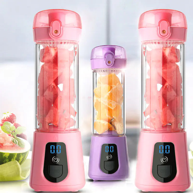 Mini Electric Juicer Cup Portable Glass Blender